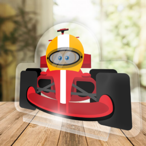 Pilota Formula Uno in auto